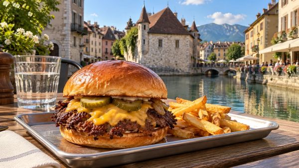 Top endroits pour déguster un burger smashé à Annecy